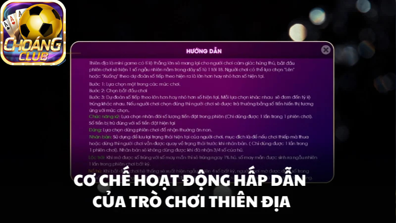 Luật chơi Thiên Địa game khá mới lạ và lôi cuốn