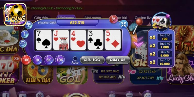 Tựa game Mini Poker với vô vàn ưu điểm