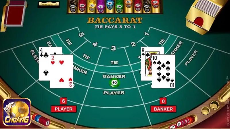 Giao diện bàn chơi Baccarat tại Choáng Club